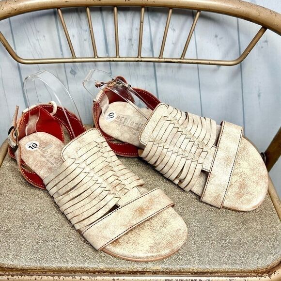 Bed Stu bone distressed leather gladiator Ingrit sandals size 10 NEW boho - Picture 1 of 8